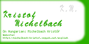 kristof michelbach business card